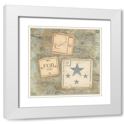 Star White Modern Wood Framed Art Print with Double Matting by Grey, Jace