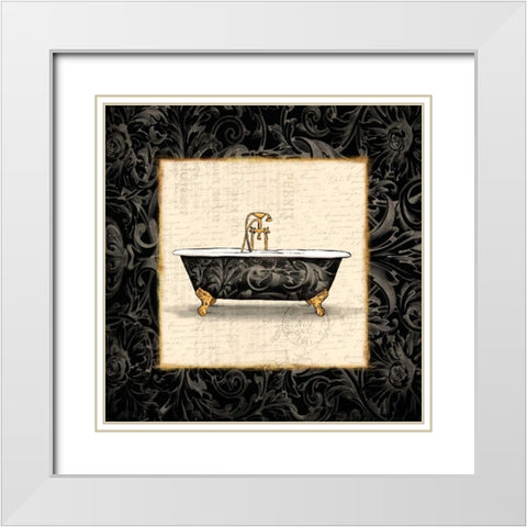 Cream Bath Bordered White Modern Wood Framed Art Print with Double Matting by Grey, Jace