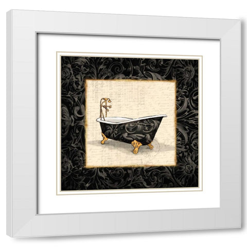 Black Bath 3 White Modern Wood Framed Art Print with Double Matting by Grey, Jace