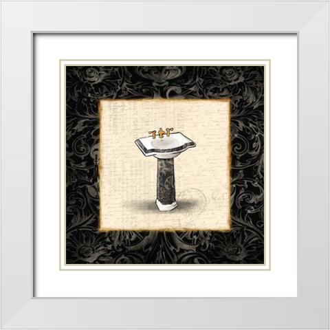 Black Sink 2 White Modern Wood Framed Art Print with Double Matting by Grey, Jace
