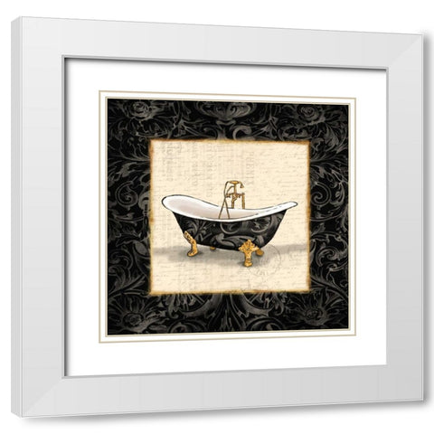 Black Bath 4 White Modern Wood Framed Art Print with Double Matting by Grey, Jace