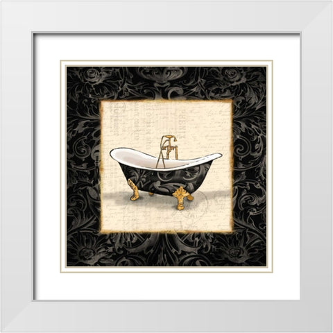 Black Bath 4 White Modern Wood Framed Art Print with Double Matting by Grey, Jace