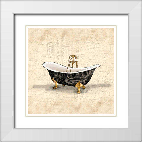Black Bath 4 White Modern Wood Framed Art Print with Double Matting by Grey, Jace