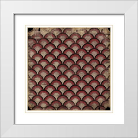 Ox Blood Pattern A2 White Modern Wood Framed Art Print with Double Matting by Grey, Jace