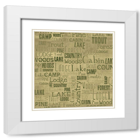 Country Woods White Modern Wood Framed Art Print with Double Matting by Grey, Jace