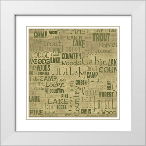 Country Woods White Modern Wood Framed Art Print with Double Matting by Grey, Jace