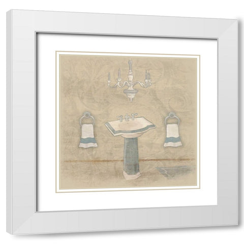 Blue Sink 2 White Modern Wood Framed Art Print with Double Matting by Grey, Jace