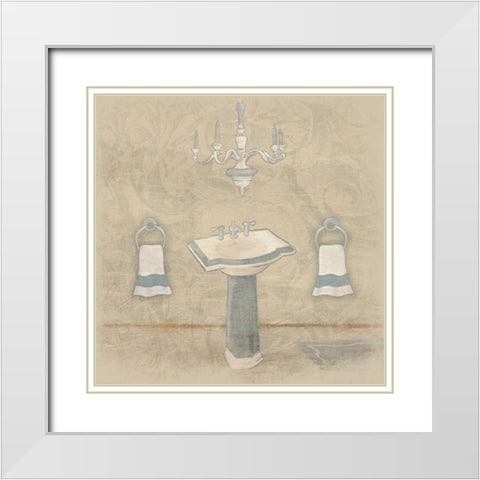 Blue Sink 2 White Modern Wood Framed Art Print with Double Matting by Grey, Jace