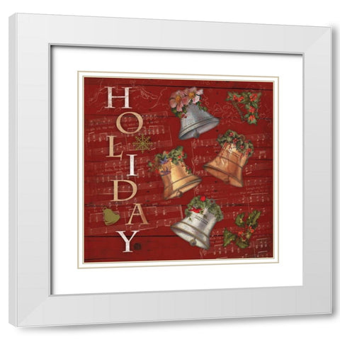 Holiday White Modern Wood Framed Art Print with Double Matting by Grey, Jace