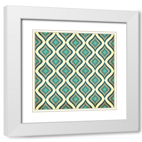 Pattern 1 White Modern Wood Framed Art Print with Double Matting by Grey, Jace