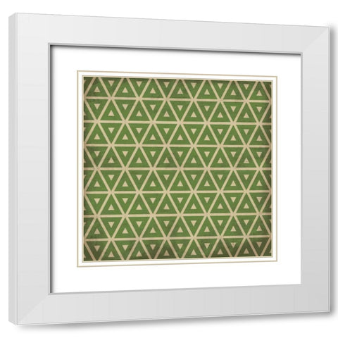 Pattern 2 White Modern Wood Framed Art Print with Double Matting by Grey, Jace