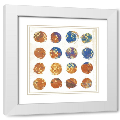Circle Abstract 3 White Modern Wood Framed Art Print with Double Matting by Grey, Jace