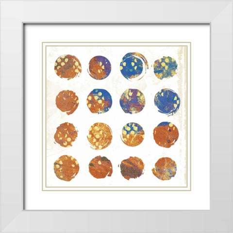 Circle Abstract 3 White Modern Wood Framed Art Print with Double Matting by Grey, Jace