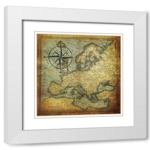 Europa White Modern Wood Framed Art Print with Double Matting by Grey, Jace