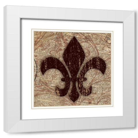 Patch 3 White Modern Wood Framed Art Print with Double Matting by Grey, Jace