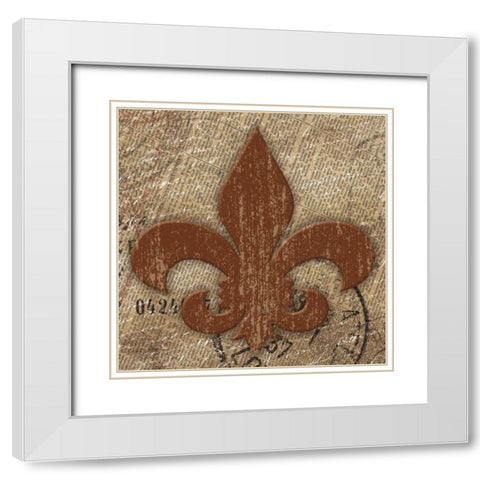 Patch 7 White Modern Wood Framed Art Print with Double Matting by Grey, Jace