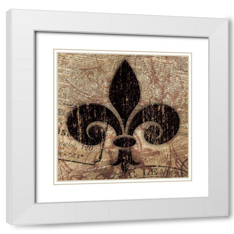 Patch 9 White Modern Wood Framed Art Print with Double Matting by Grey, Jace