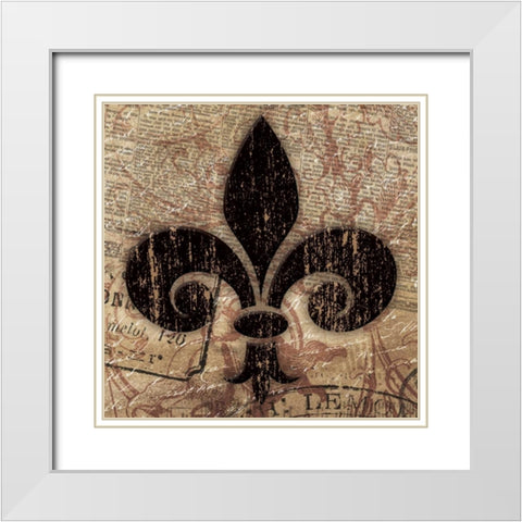 Patch 9 White Modern Wood Framed Art Print with Double Matting by Grey, Jace