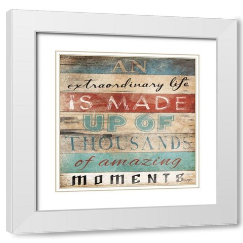 Eextraordinary White Modern Wood Framed Art Print with Double Matting by Grey, Jace