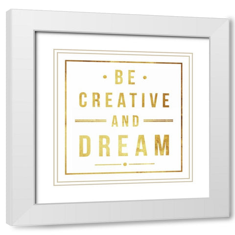 Creative White Modern Wood Framed Art Print with Double Matting by Grey, Jace