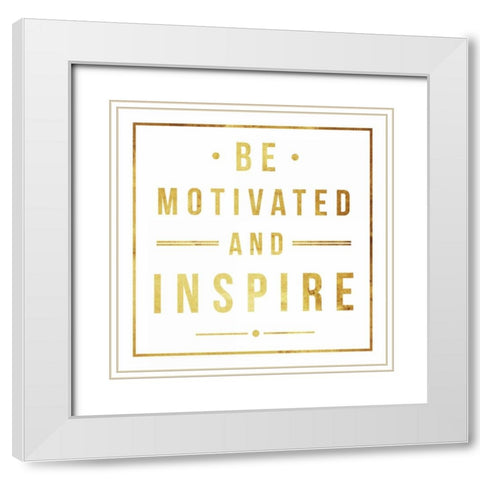 Motivate White Modern Wood Framed Art Print with Double Matting by Grey, Jace