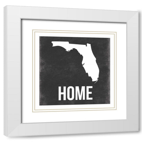 Florida White Modern Wood Framed Art Print with Double Matting by Grey, Jace