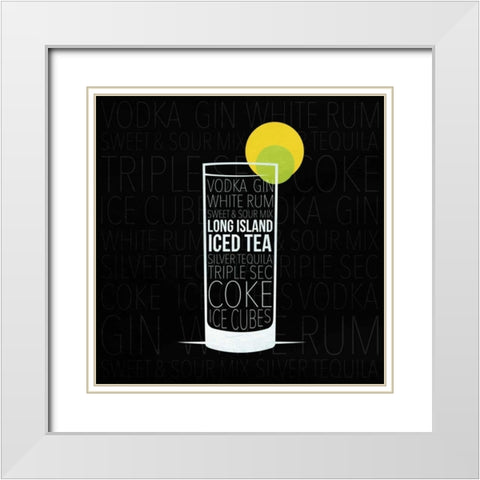Type drinks 1 White Modern Wood Framed Art Print with Double Matting by Grey, Jace