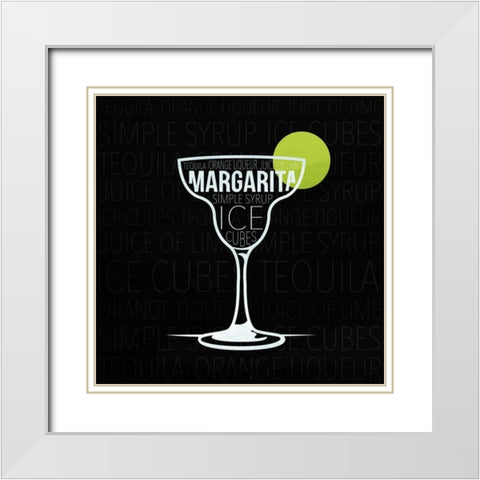 Type drinks 3 White Modern Wood Framed Art Print with Double Matting by Grey, Jace
