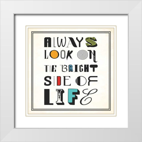 Always look White Modern Wood Framed Art Print with Double Matting by Grey, Jace