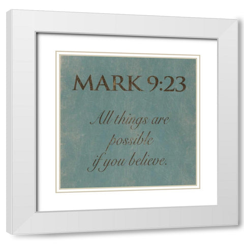 Mark 923 White Modern Wood Framed Art Print with Double Matting by Grey, Jace
