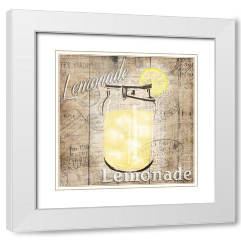 Wood Lemonade White Modern Wood Framed Art Print with Double Matting by Grey, Jace