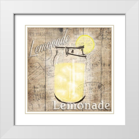 Wood Lemonade White Modern Wood Framed Art Print with Double Matting by Grey, Jace