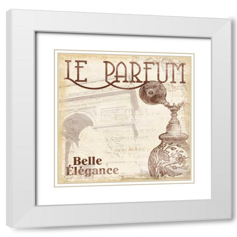 Floral Perfume mate 2 White Modern Wood Framed Art Print with Double Matting by Grey, Jace