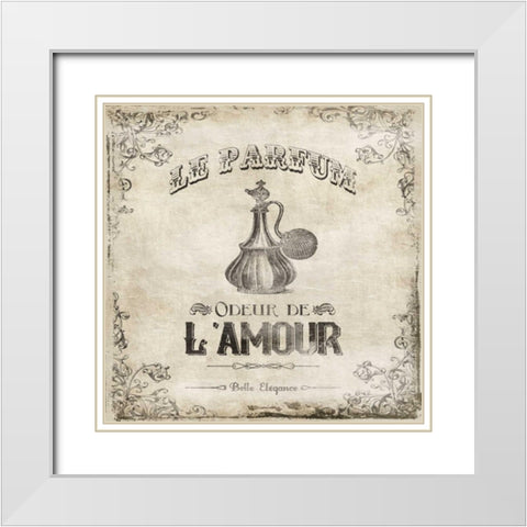 Le Parfum White Modern Wood Framed Art Print with Double Matting by Grey, Jace