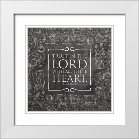 Lord With Heart Neutral White Modern Wood Framed Art Print with Double Matting by Grey, Jace