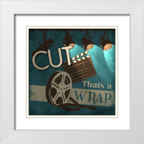 Cut Thats a Wrap White Modern Wood Framed Art Print with Double Matting by Grey, Jace