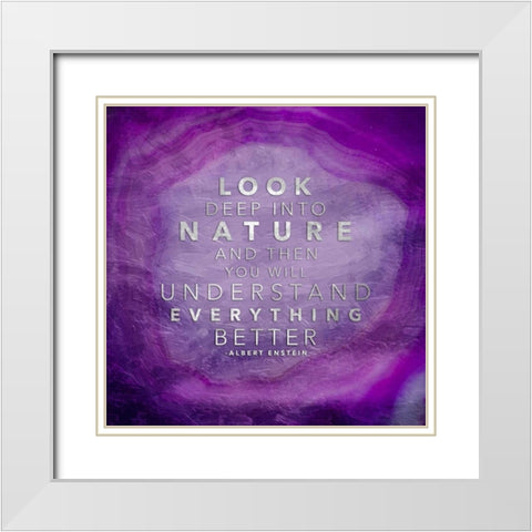 Look Deep Into Nature White Modern Wood Framed Art Print with Double Matting by Grey, Jace