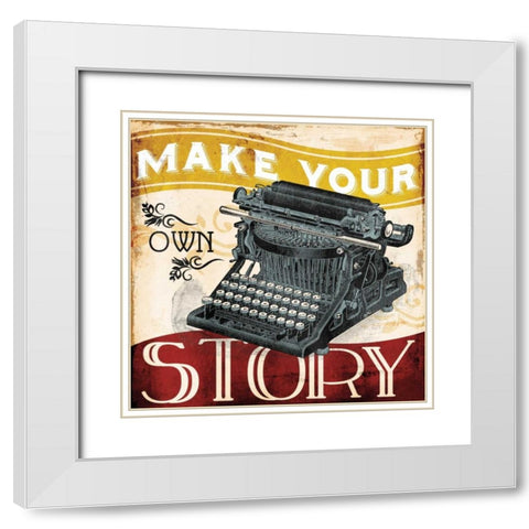 Your Own Story White Modern Wood Framed Art Print with Double Matting by Grey, Jace