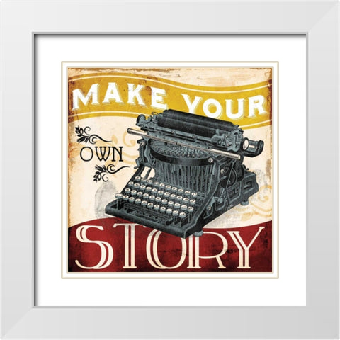 Your Own Story White Modern Wood Framed Art Print with Double Matting by Grey, Jace