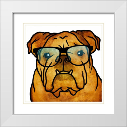 Harry White Modern Wood Framed Art Print with Double Matting by Grey, Jace