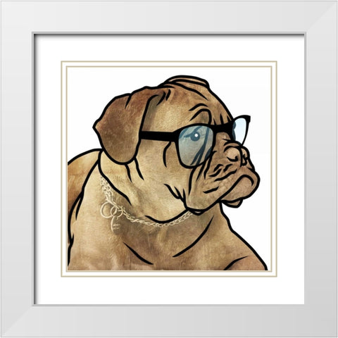 Dull Henry White Modern Wood Framed Art Print with Double Matting by Grey, Jace