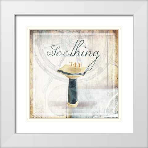 Soothing Sink White Modern Wood Framed Art Print with Double Matting by Grey, Jace