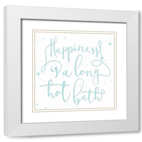 Long Hot Bath White Modern Wood Framed Art Print with Double Matting by Grey, Jace