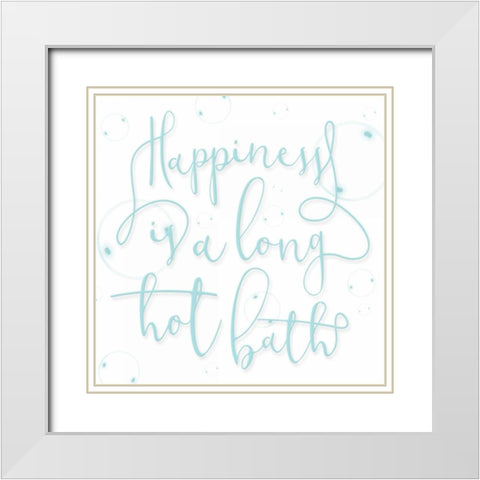 Long Hot Bath White Modern Wood Framed Art Print with Double Matting by Grey, Jace