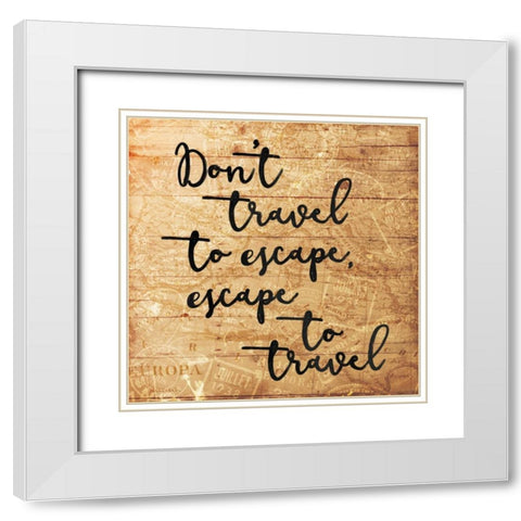 Travel White Modern Wood Framed Art Print with Double Matting by Grey, Jace