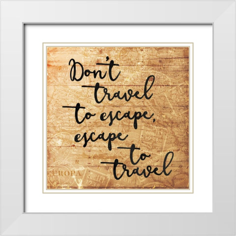 Travel White Modern Wood Framed Art Print with Double Matting by Grey, Jace