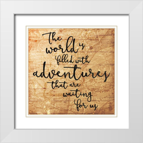 Adventures White Modern Wood Framed Art Print with Double Matting by Grey, Jace