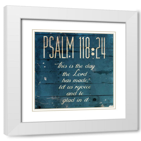 This Is The Day White Modern Wood Framed Art Print with Double Matting by Grey, Jace