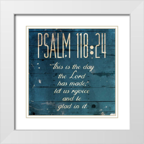 This Is The Day White Modern Wood Framed Art Print with Double Matting by Grey, Jace