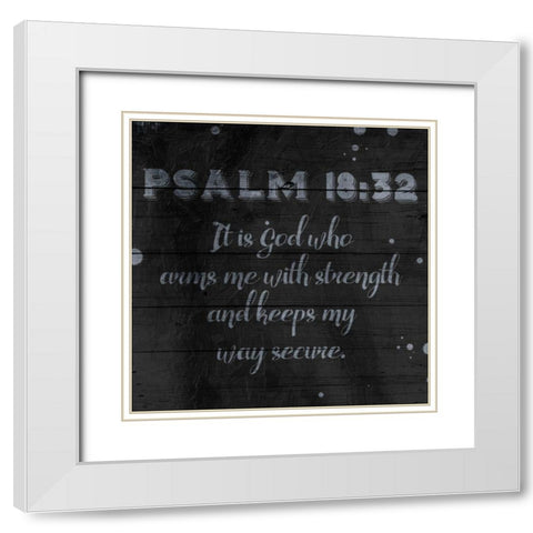 Strength White Modern Wood Framed Art Print with Double Matting by Grey, Jace